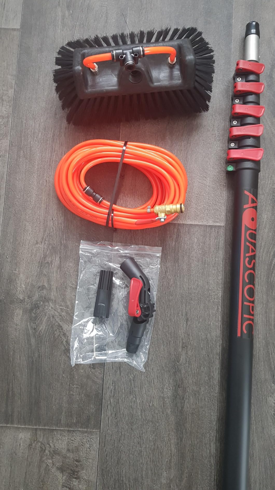 Aquascopic Silver Teleskopstange 7,2 m Set mit Bürste