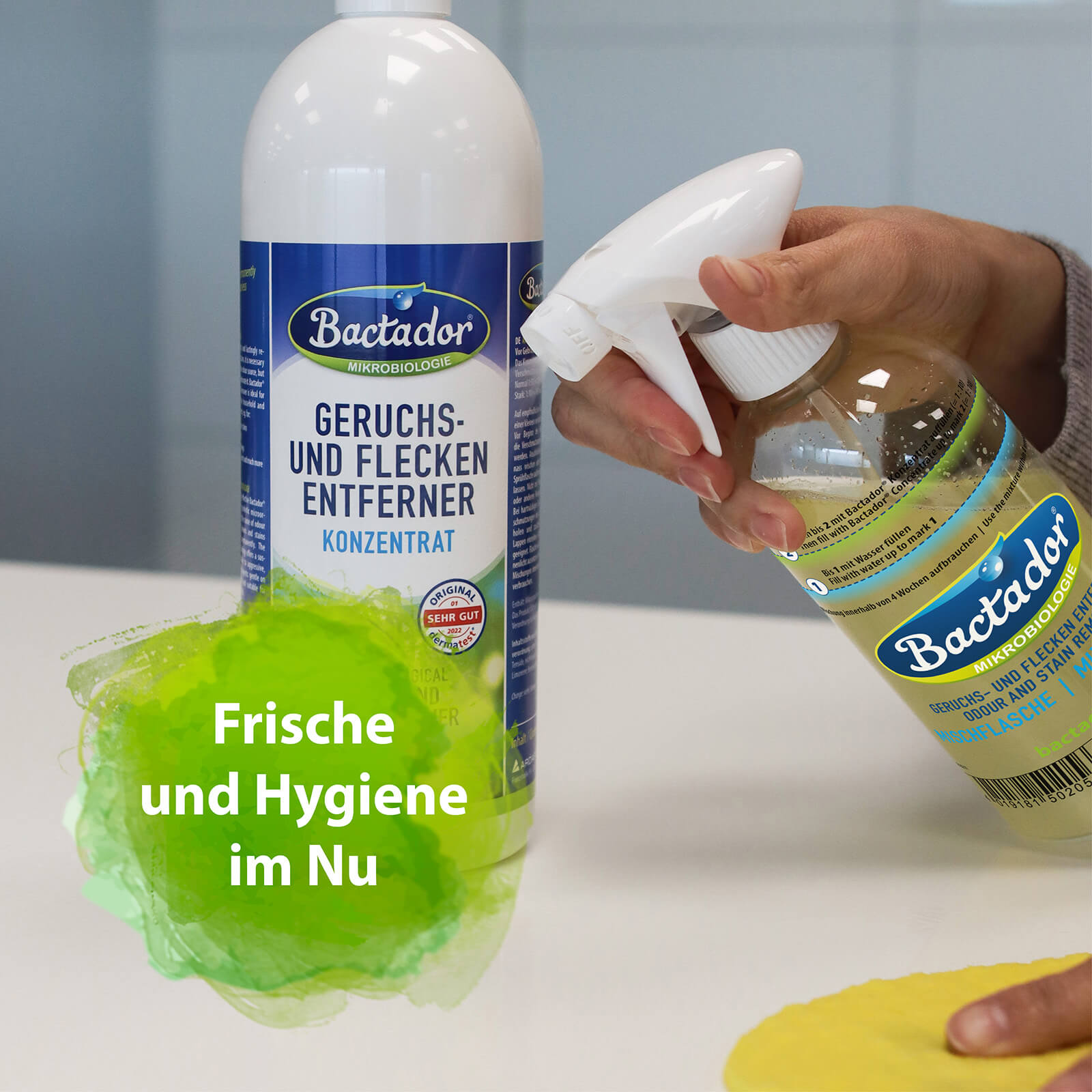 Bactador Geruchs- und Fleckenentferner Konzentrat 1L Set