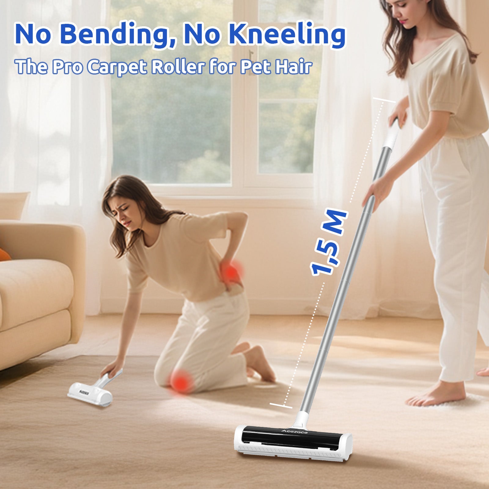 ACE2ACE A3 Pro Teppichrolle Tierhaare stehende Reinigung
