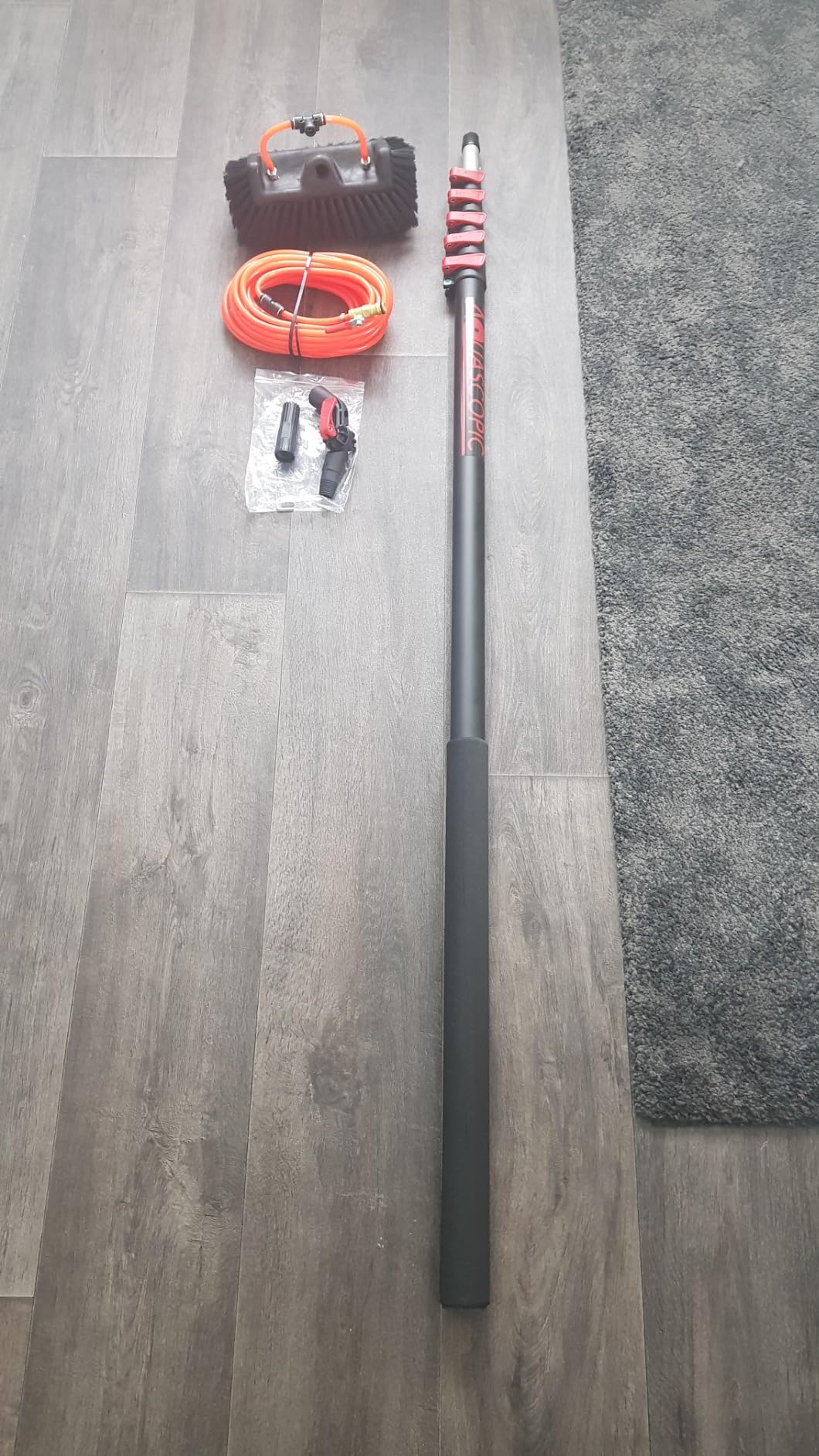 Aquascopic Silver Teleskopstange 7,2 m Set mit Bürste