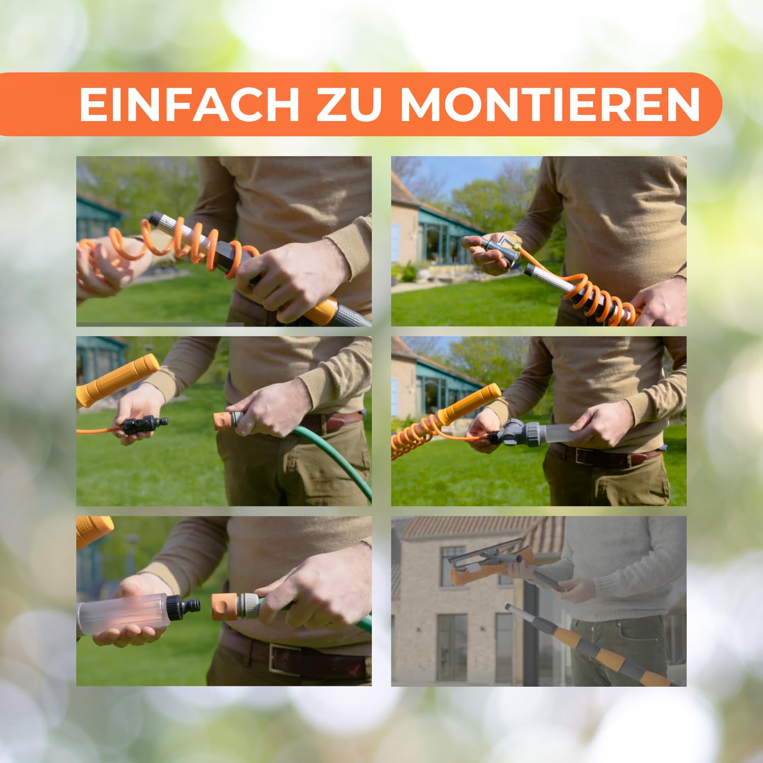 Aquascopic Silver Teleskopstange 3,5 m Fensterwischer Wasser