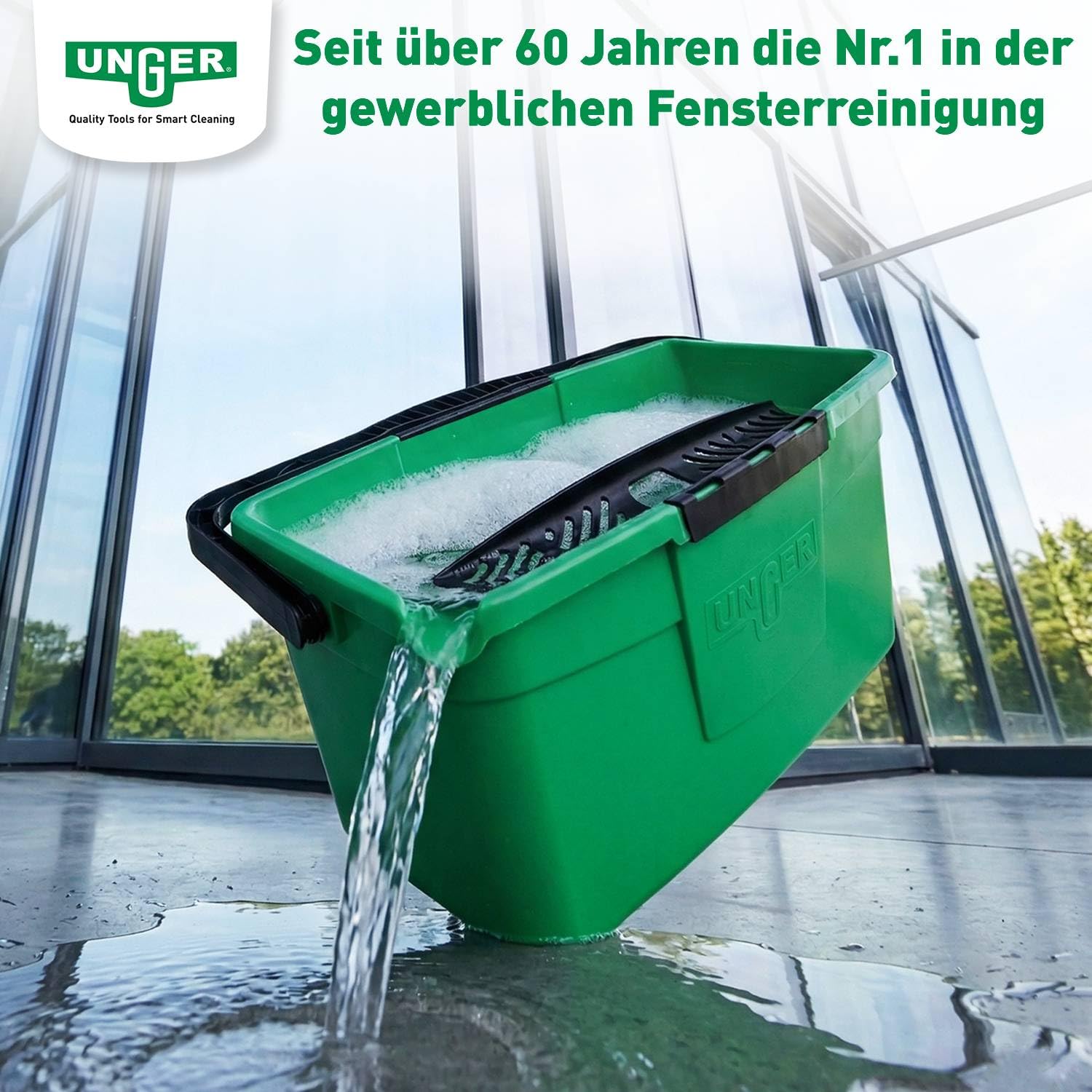 Unger Black Series QB12B Eimer 12 Liter mit Literskala