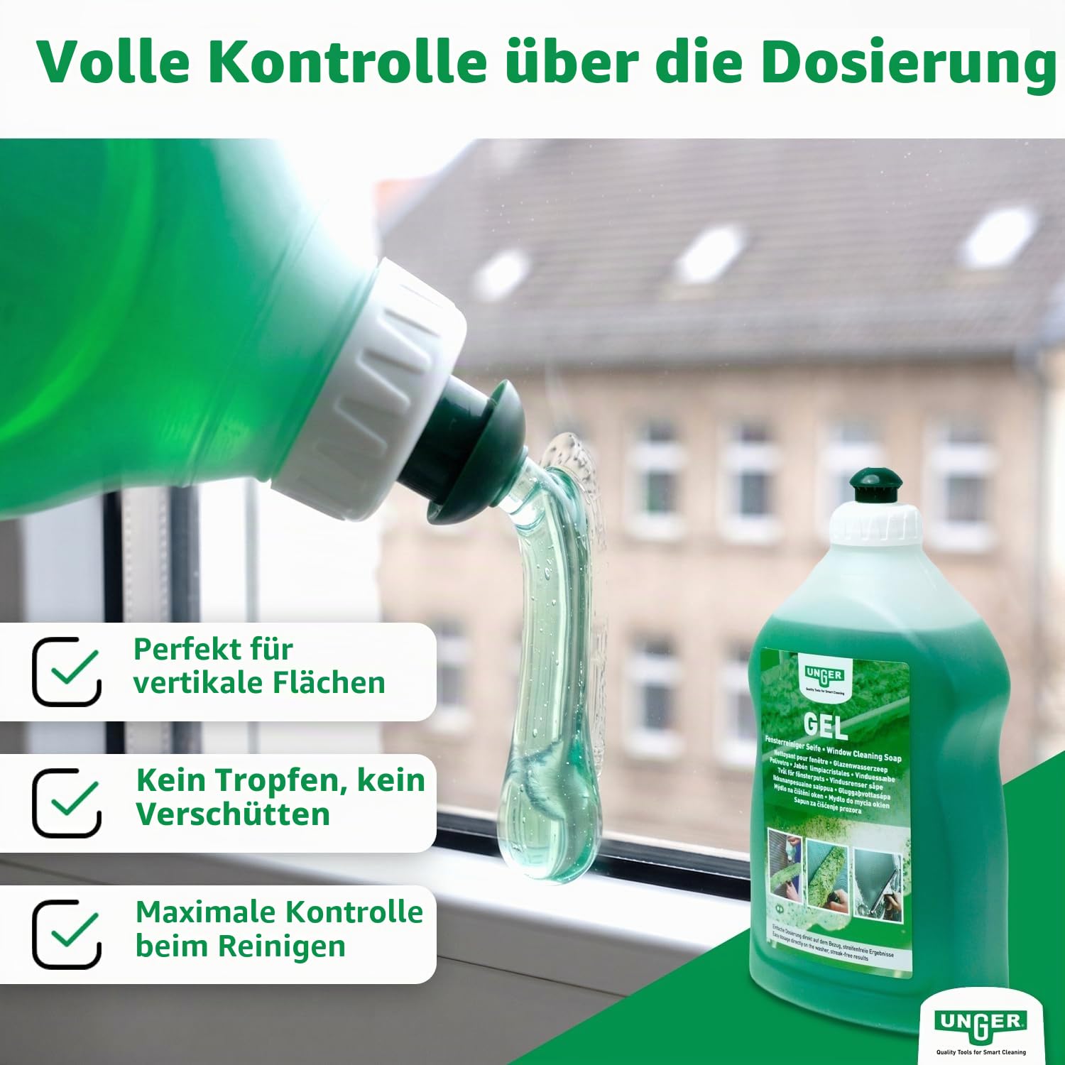 Unger FG050 Glasreiniger Gel 0,5L pH-neutral