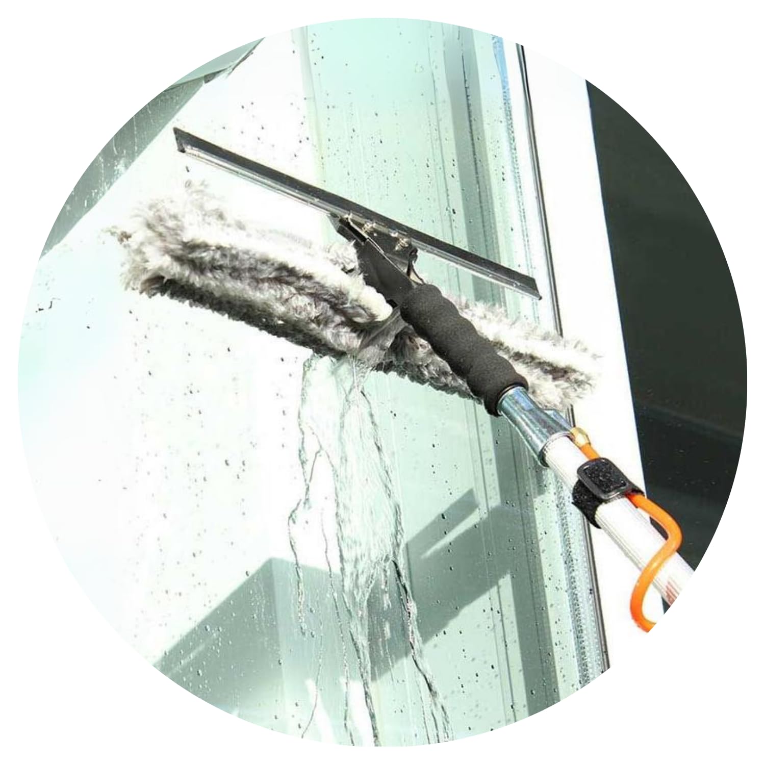 Aquascopic Silver Teleskopstange 3,5 m Fensterwischer Wasser