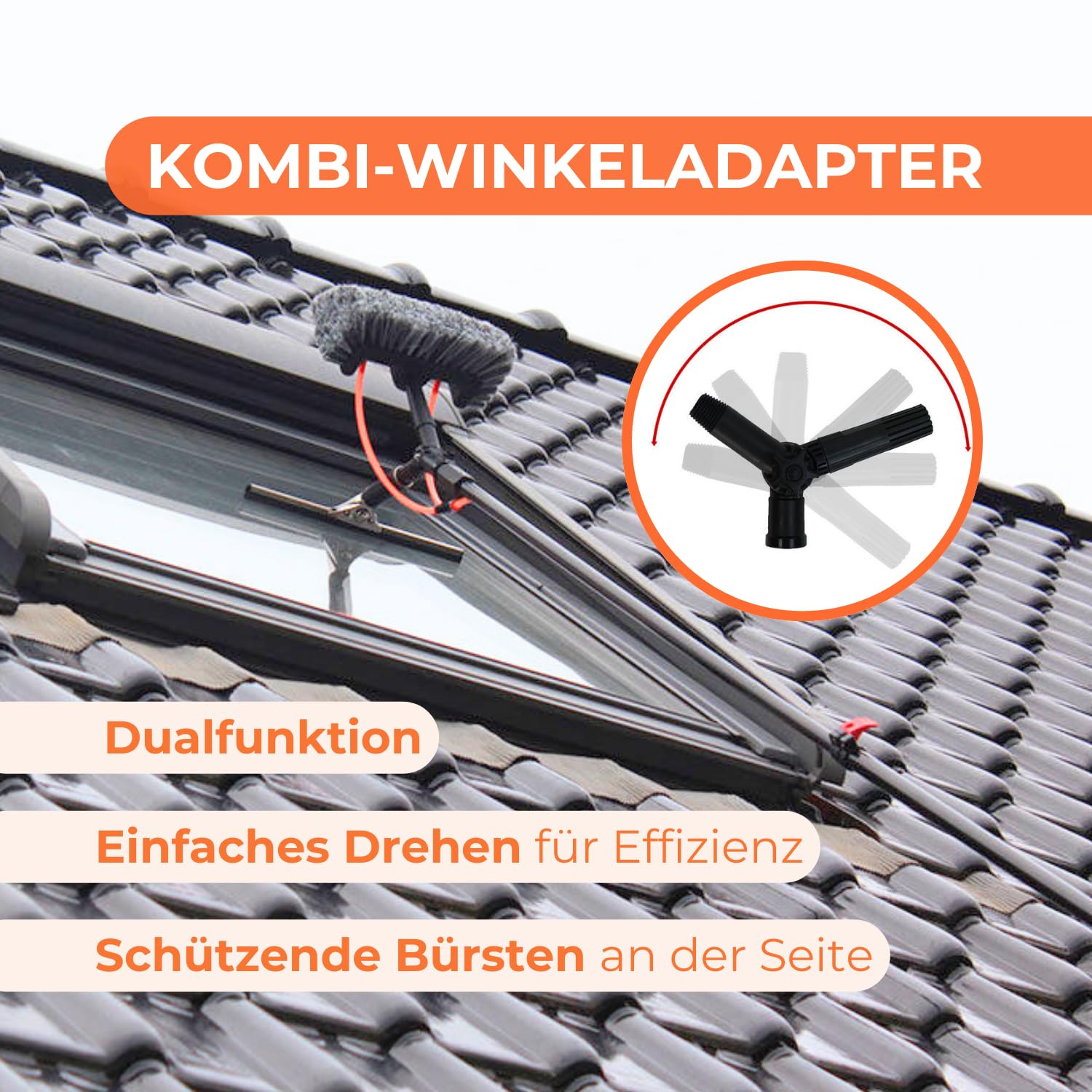 Aquascopic Silver Teleskopstange 3,6 m 2-in-1 Bürste Abzieher