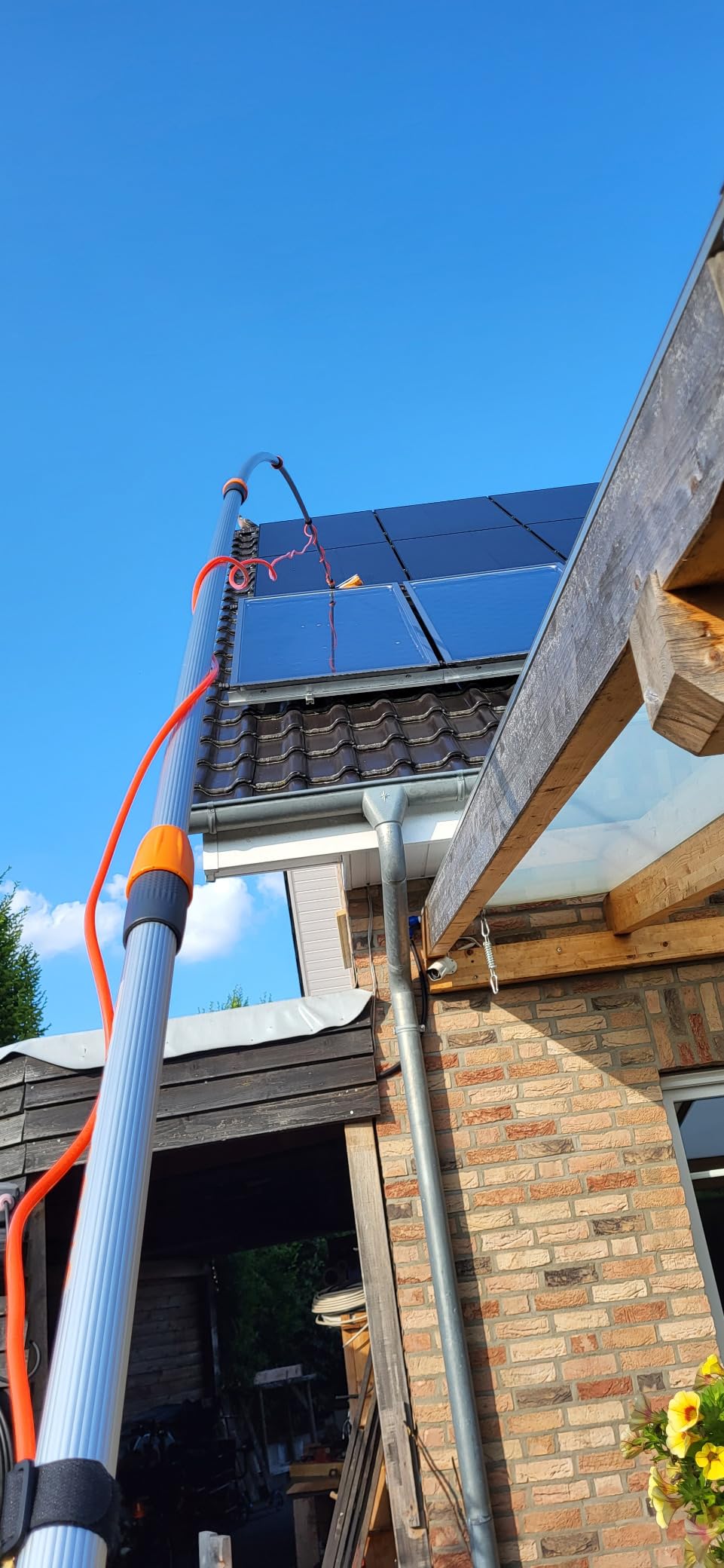 Aquascopic Silver Teleskopstange 3,5 m Fensterwischer Wasser