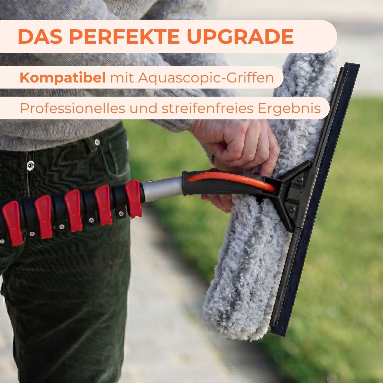 Aquascopic 2-in-1 Einwascher Abzieher Mikrofaser
