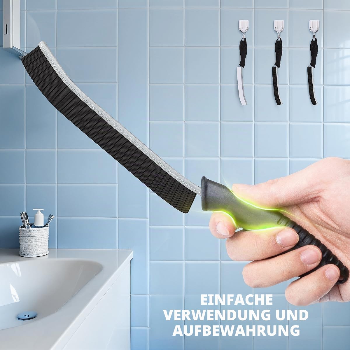TQRR Fugenbürste Hartborsten Eckenbürste 6 Stück