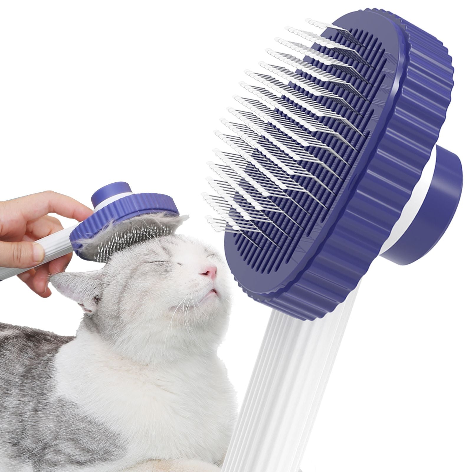 ACE2ACE Katzenbürste Edelstahl selbstreinigend Kurzhaar Langhaar