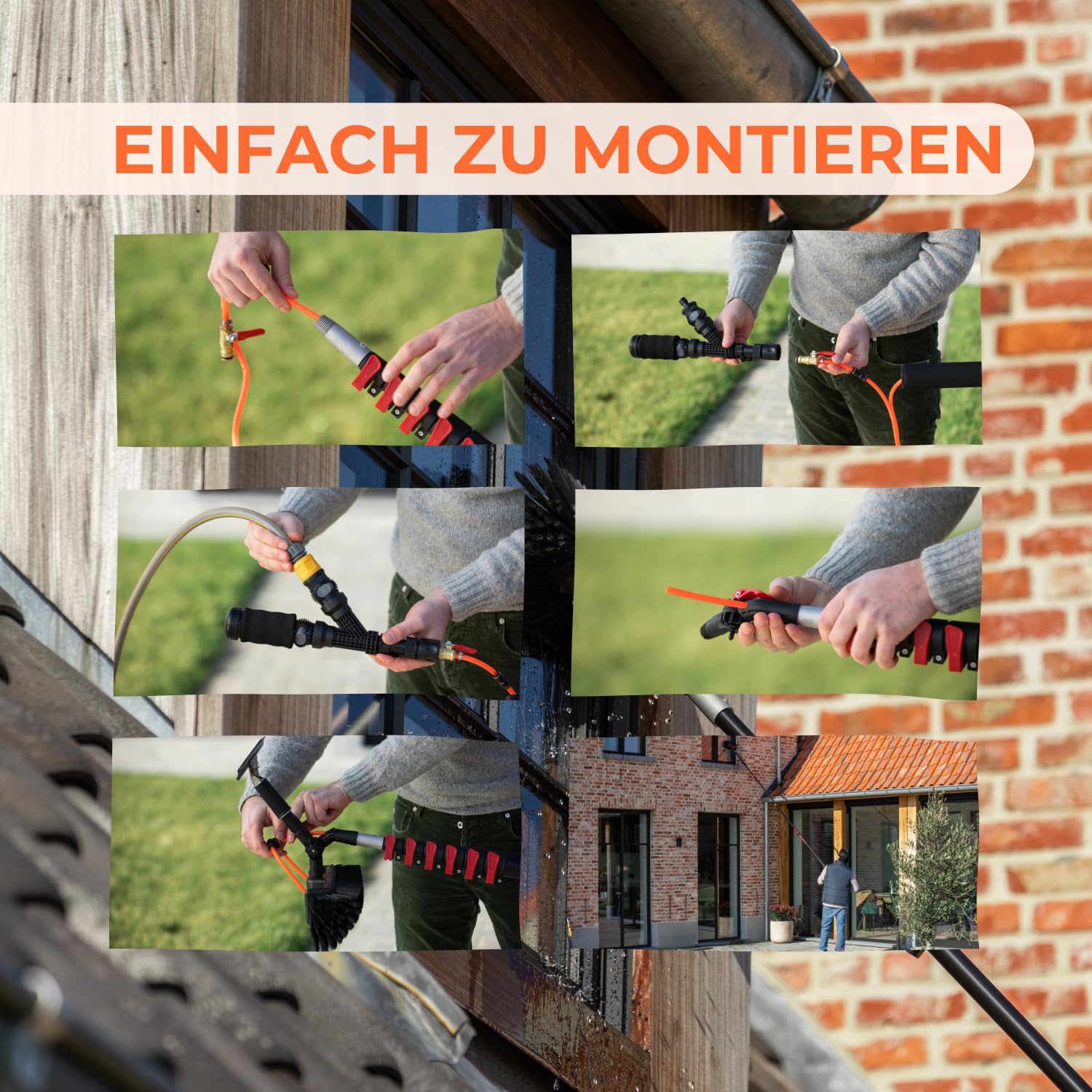 Aquascopic Silver Teleskopstange 3,6 m 2-in-1 Bürste Abzieher