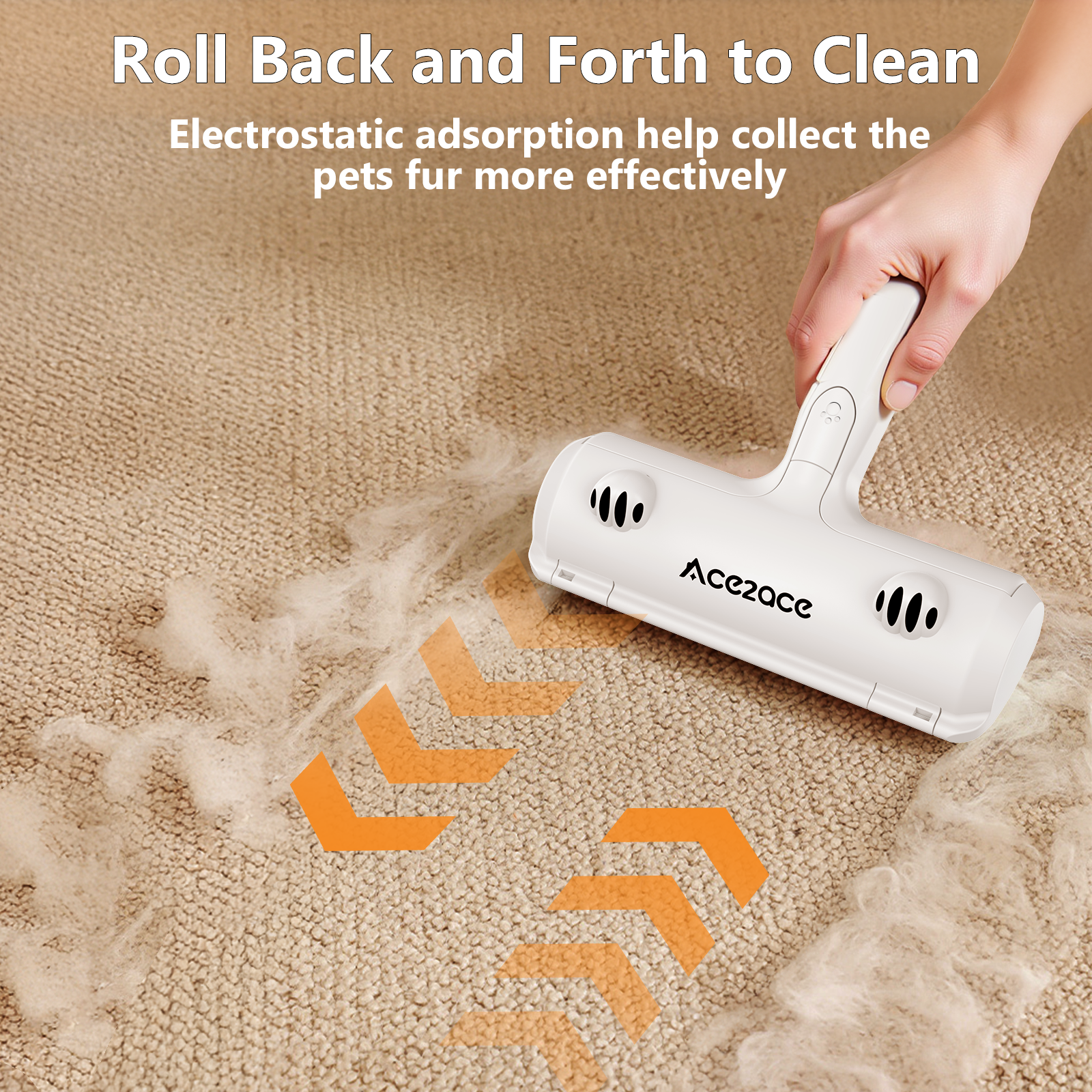 ACE2ACE Pet Paw Tierhaarentferner Rolle wiederverwendbar