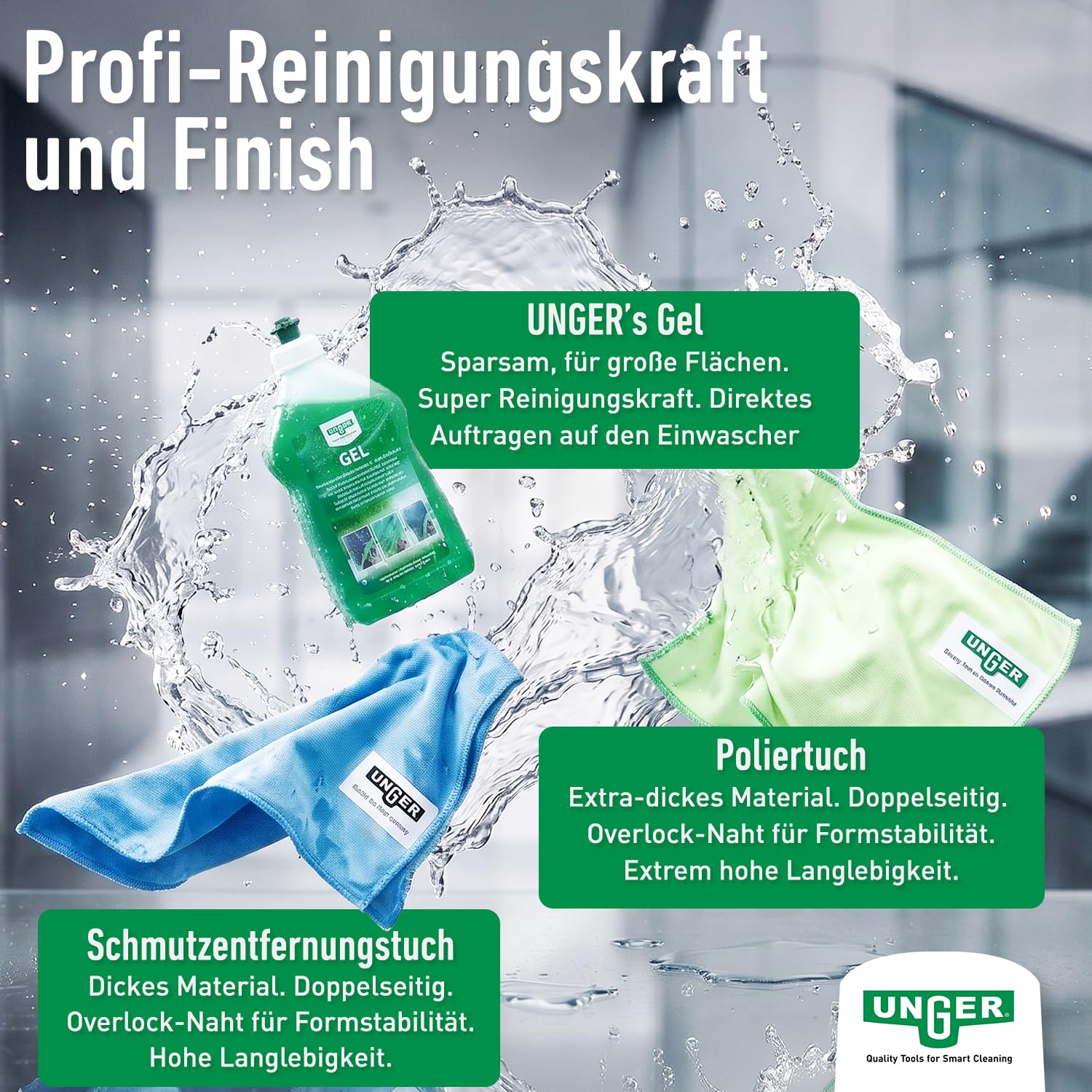 Unger AK130 Wintergarten Reinigungsset 6-teilig 6 m