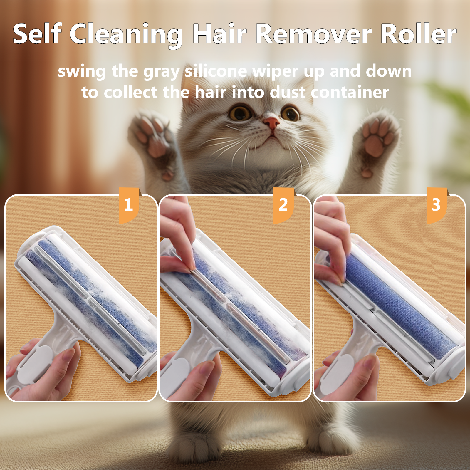 ACE2ACE Pet Paw Tierhaarentferner Rolle wiederverwendbar