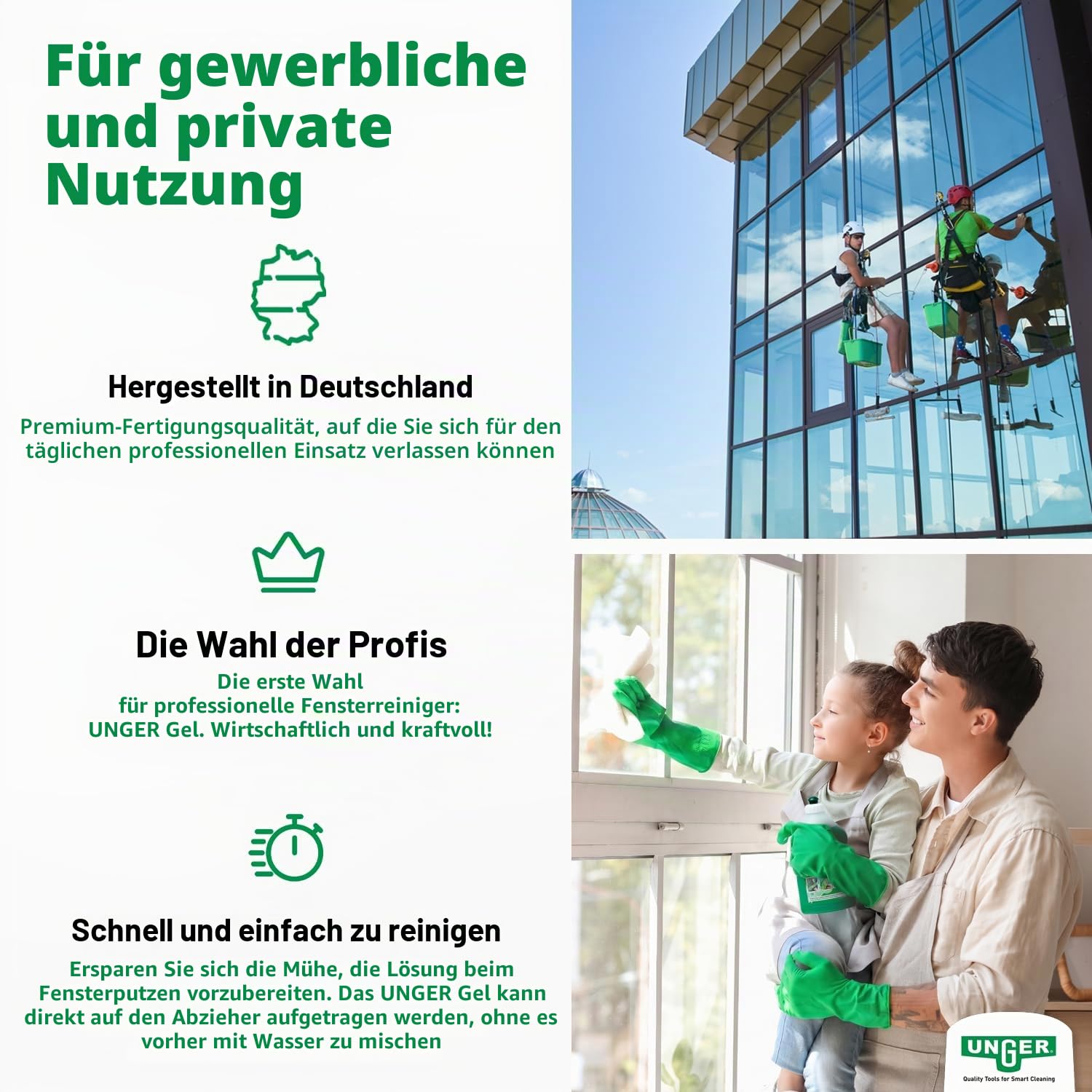 Unger FG050 Glasreiniger Gel 0,5L pH-neutral