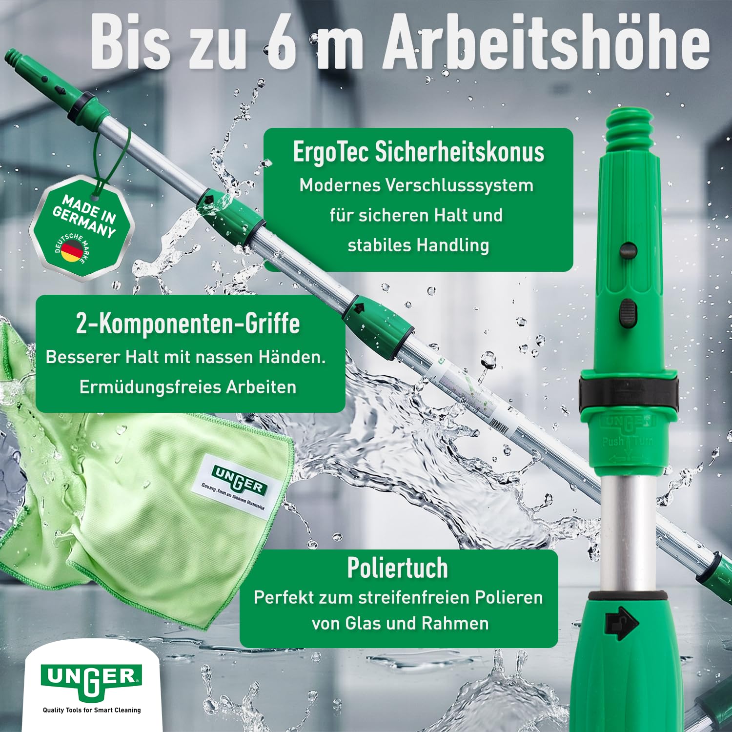 Unger AK130 Wintergarten Reinigungsset 6-teilig 6 m