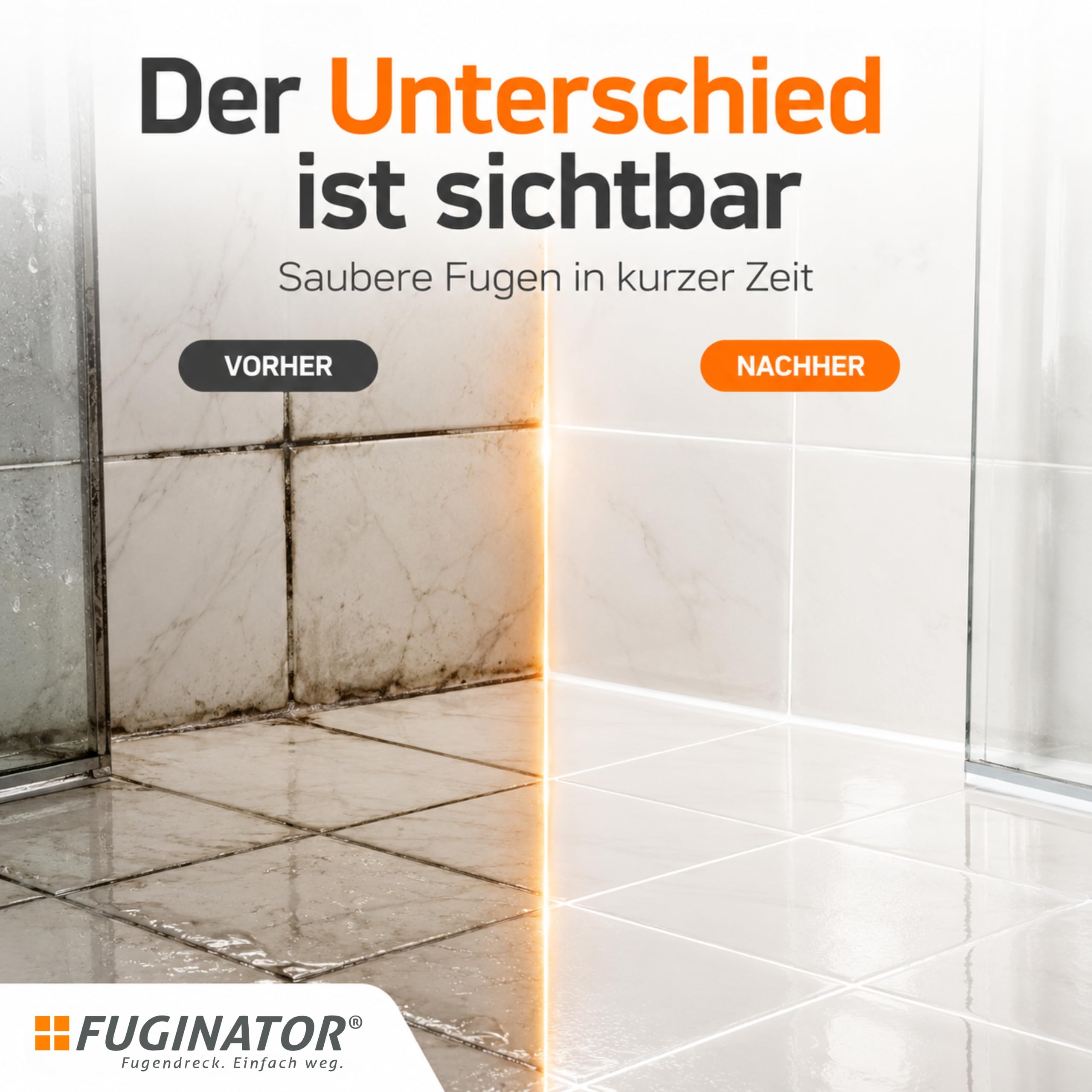 Fuginator Fugenbürste Neongelb für Schimmel Tiefenreinigung