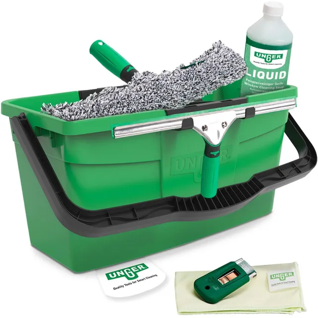 UNGER Black Series ErgoTec Complete Kit AK015 Fensterputzer Set 6in1