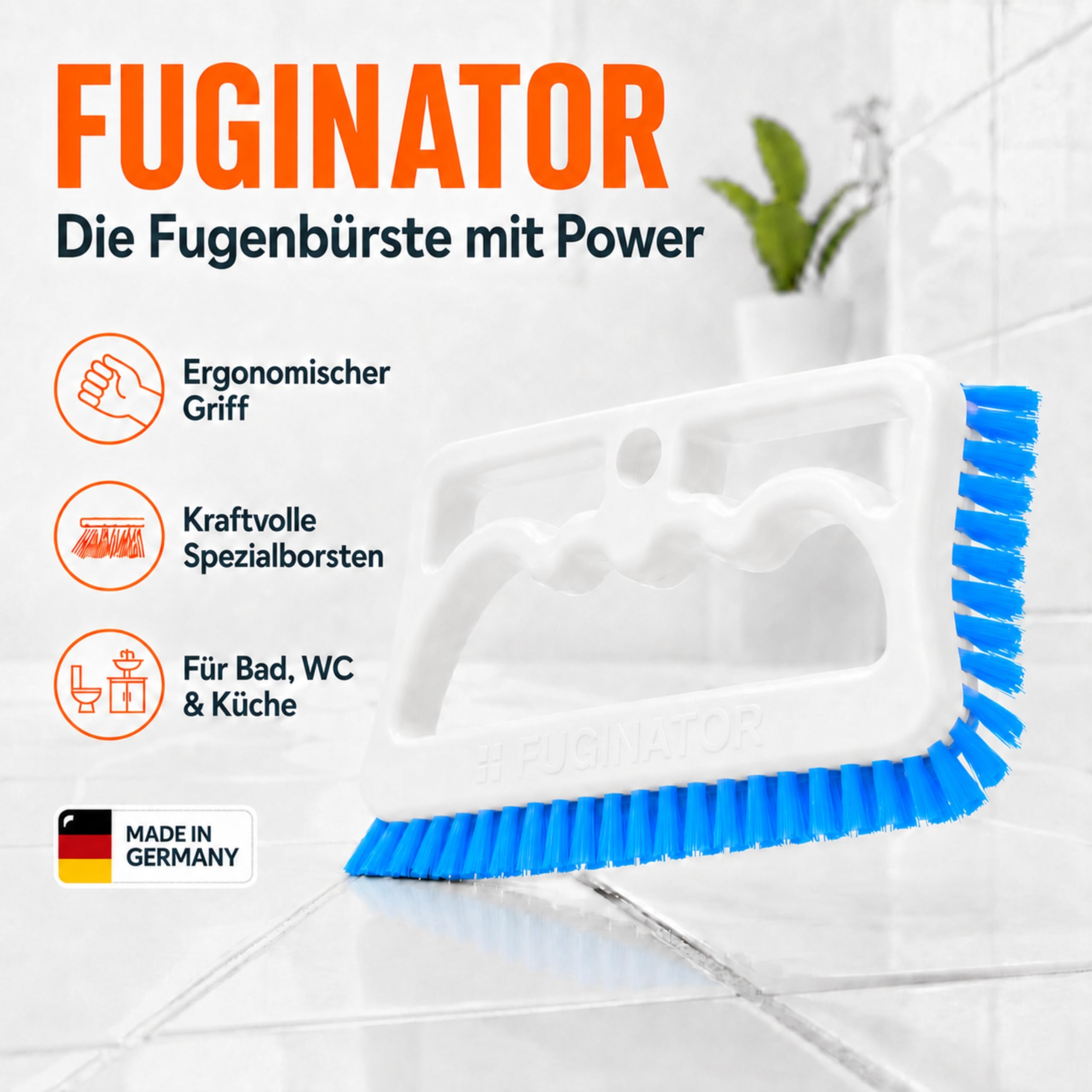 Fuginator Fugenbürste Blau für Fugen säurebeständig