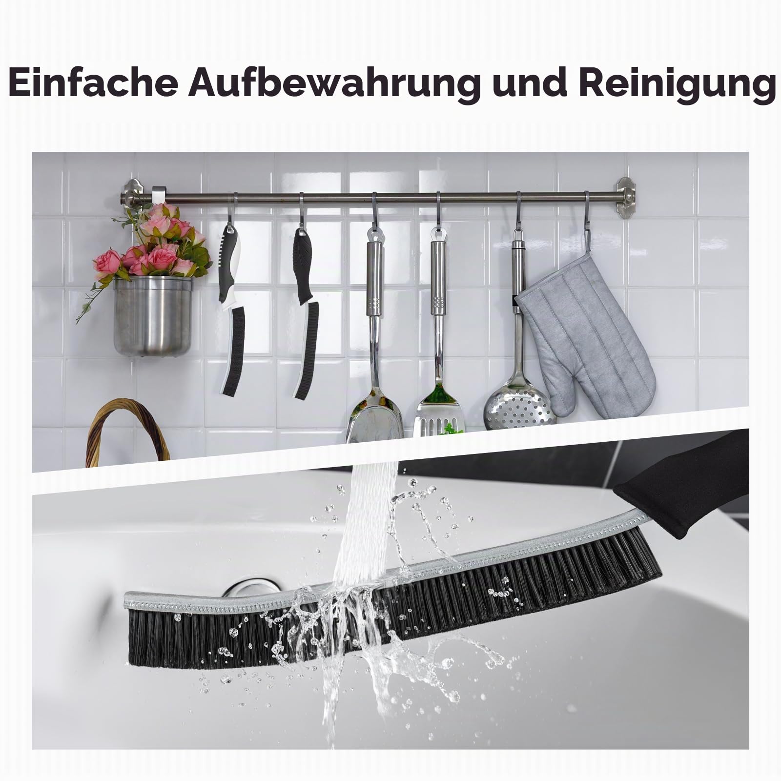 TQRR Eckenreinigungsbürste Orange hart schmal
