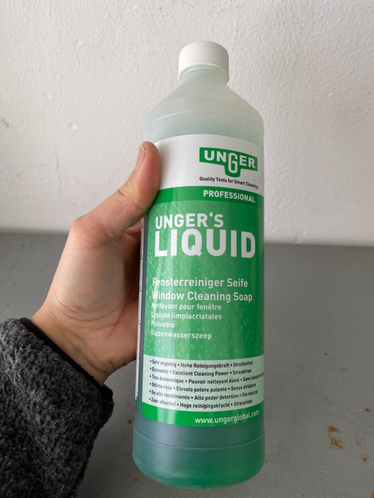 UNGER Black Series UNGERs Liquid Glasreiniger Konzentrat 1L 1:100