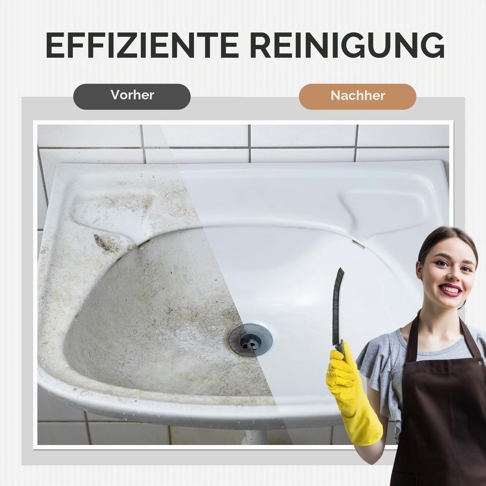 TQRR Eckenreinigungsbürste Orange hart schmal