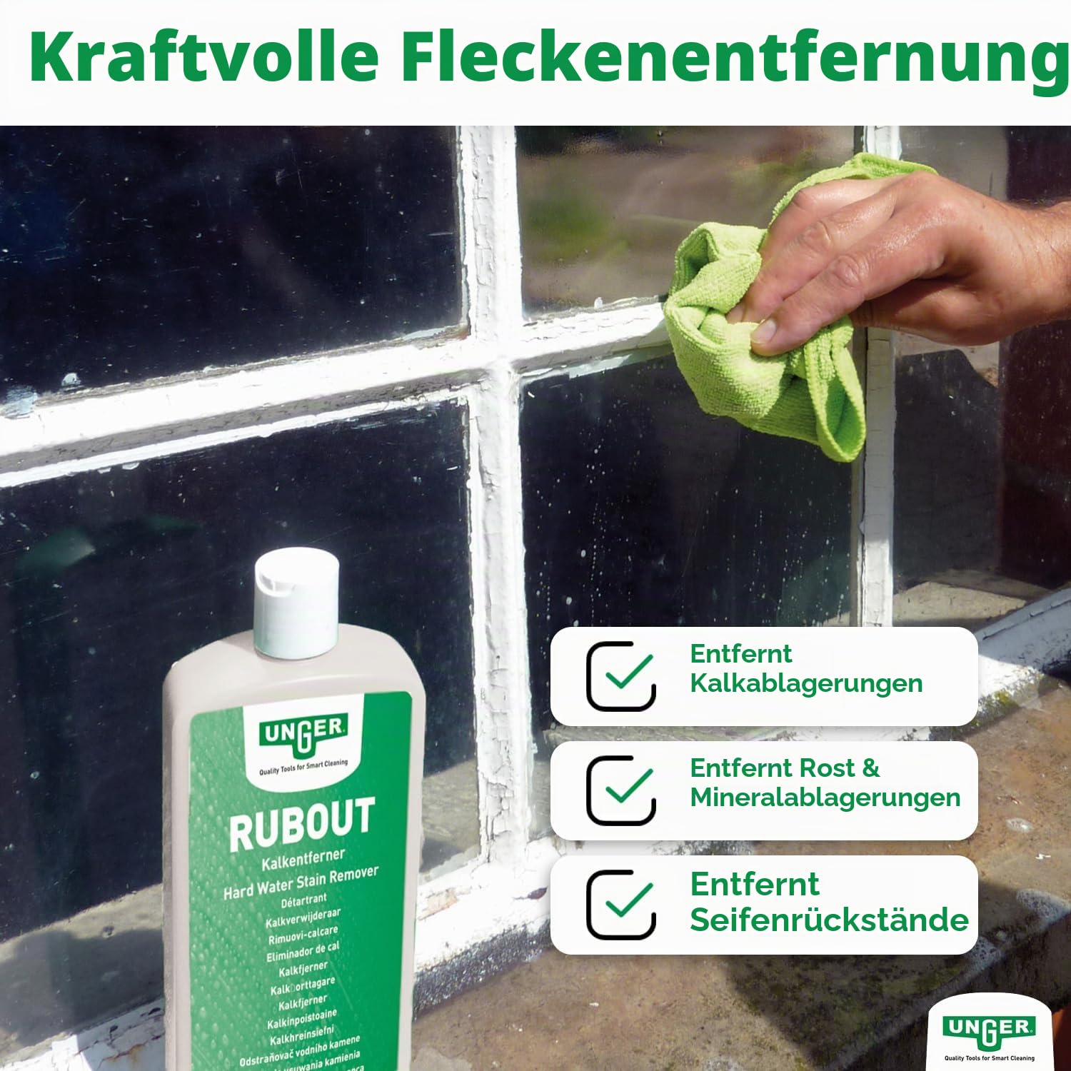 Unger RubOut Glas-Kalkentferner 0,5 L gegen Kalk