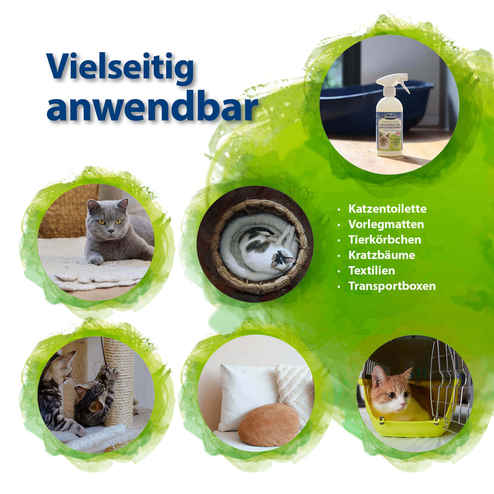 Bactador Frische-Set Katzenhaushalt Geruchsentferner Set 2-teilig