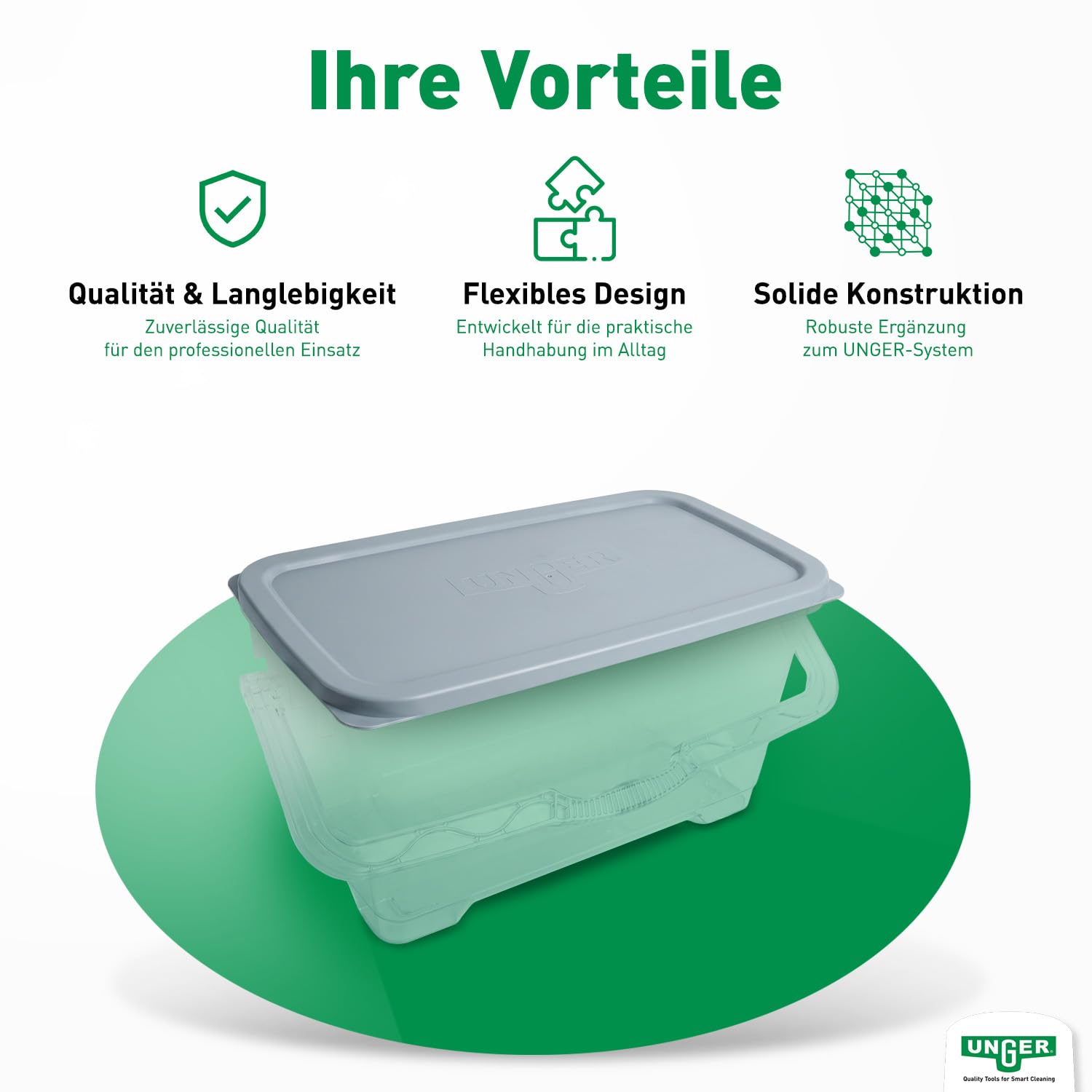UNGER Black Series QB080 Eimerdeckel 28 L passgenau