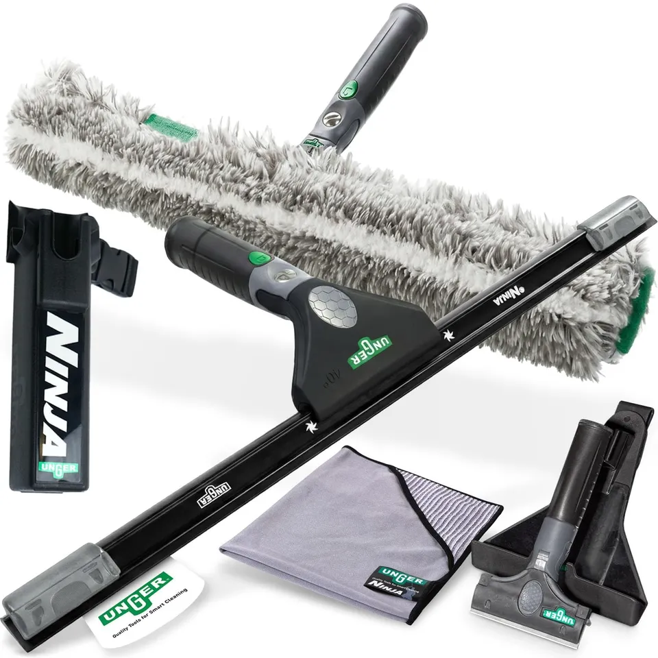 UNGER Ninja Fensterreiniger Set 6-teilig 35 cm Profi