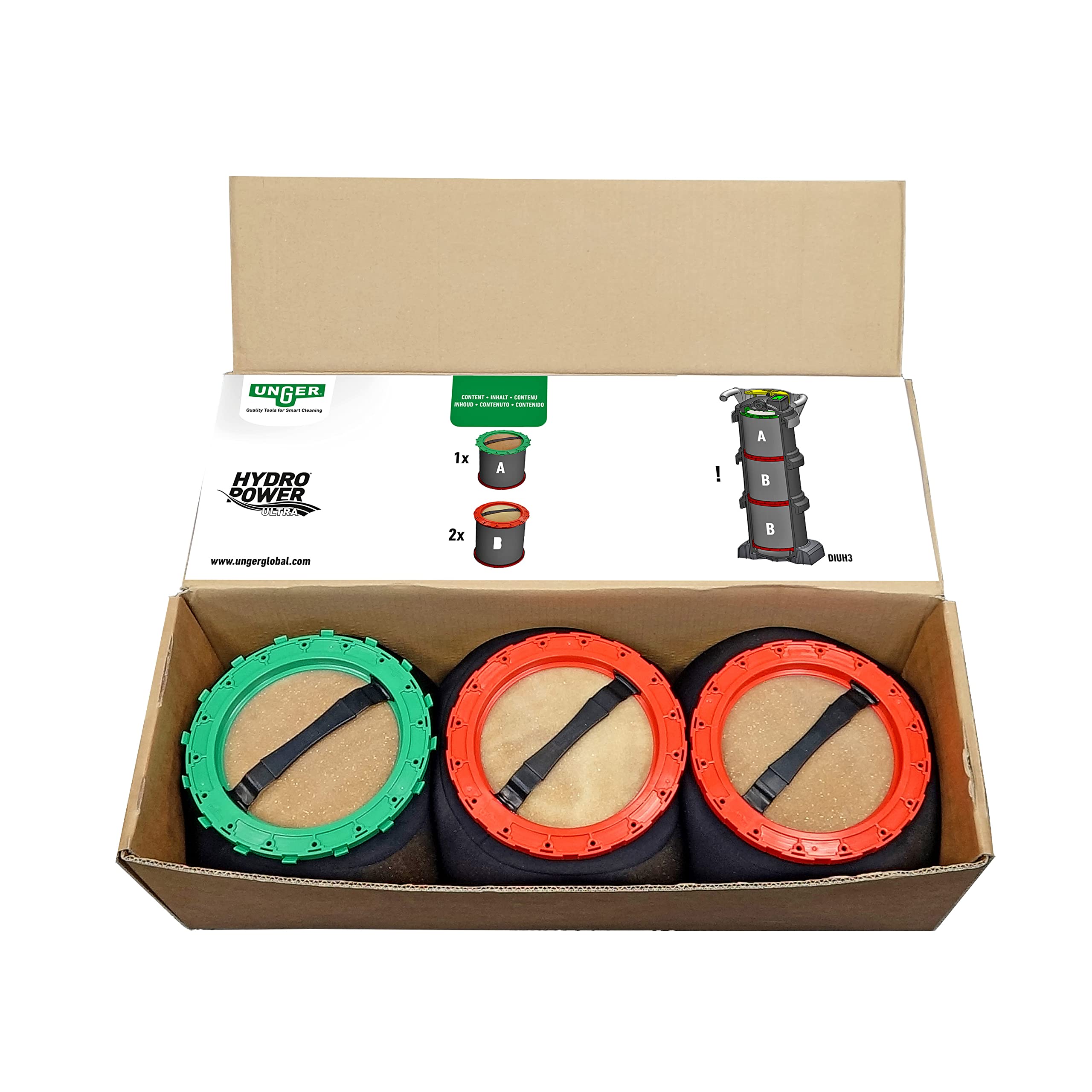 Unger HydroPower Ultra DIUB3 Harz-Pack 3er-Set Ionentauscherharz