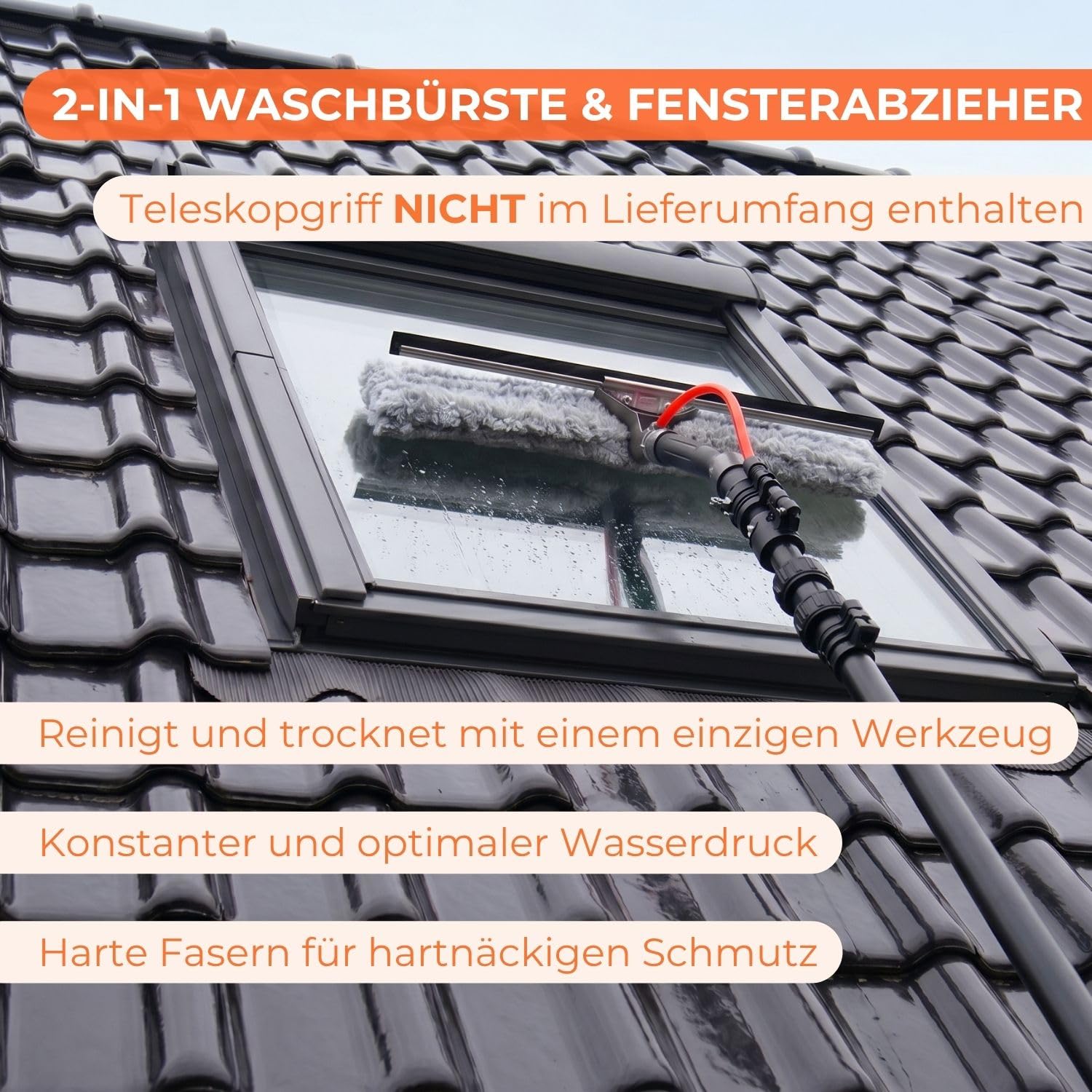 Aquascopic 2-in-1 Einwascher Abzieher Mikrofaser