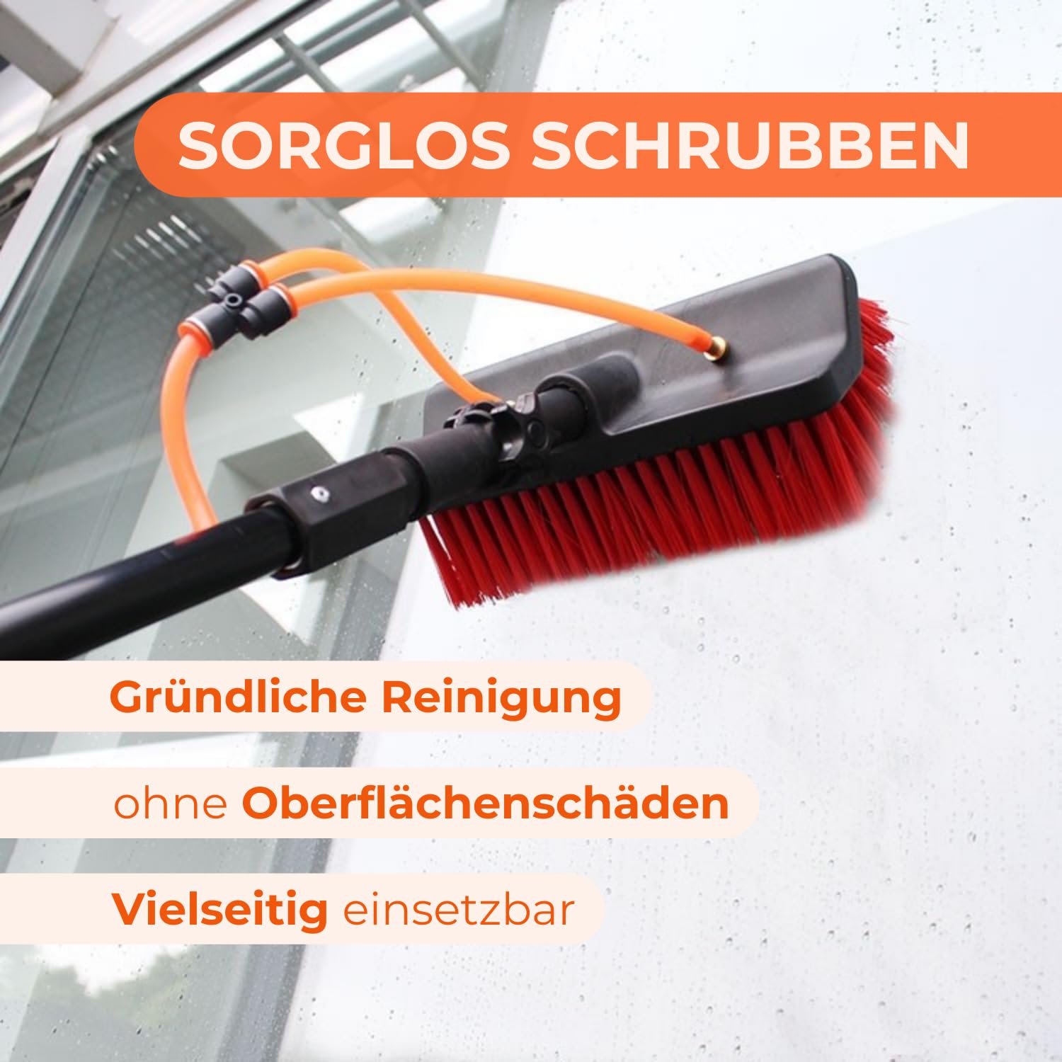 Aquascopic Silver Teleskopstange 5,4 m Scheuerbürste Wasserschlauch
