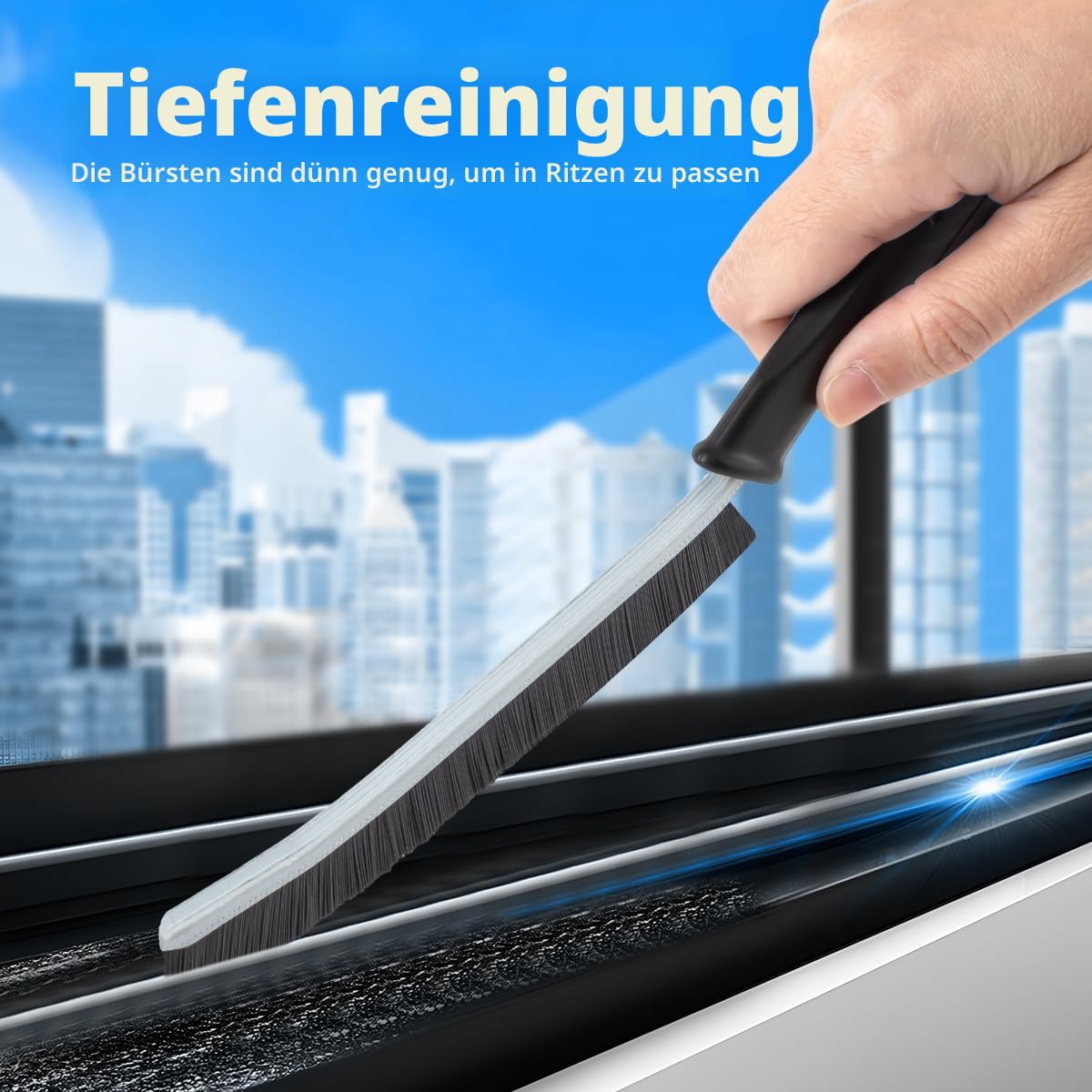 TQRR Fugenbürste Hartborsten Eckenbürste 6 Stück