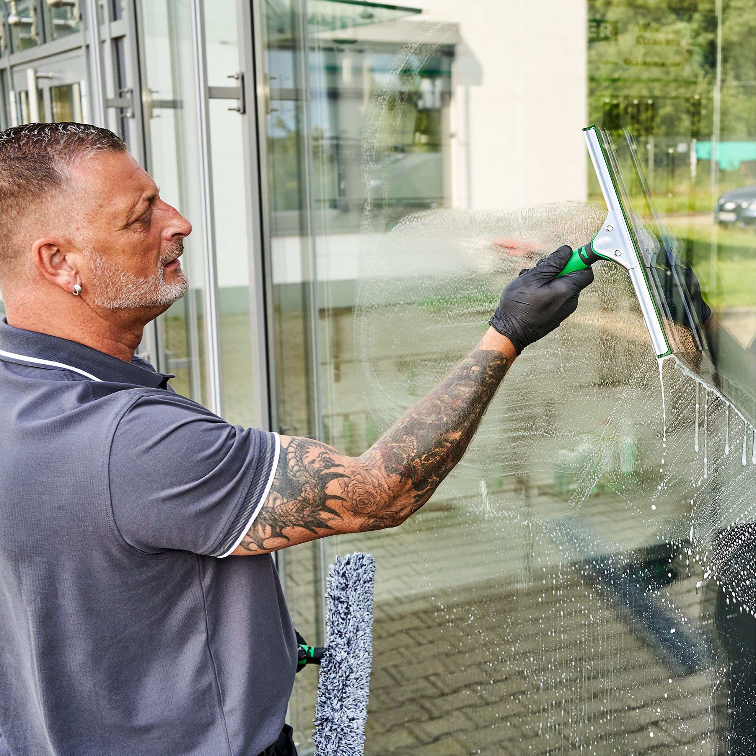 UNGER Black Series ES35G Fensterwischer 35 cm Edelstahl