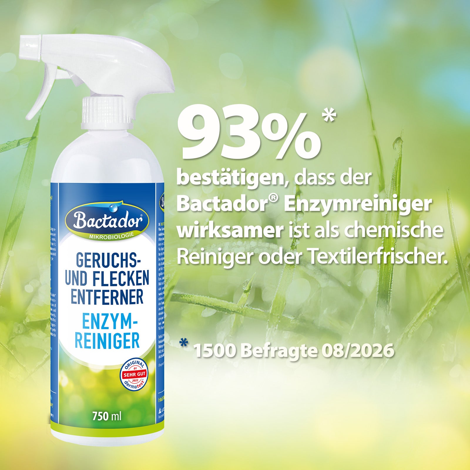 Bactador Geruchs- und Fleckenentferner Enzymreiniger 3er Pack
