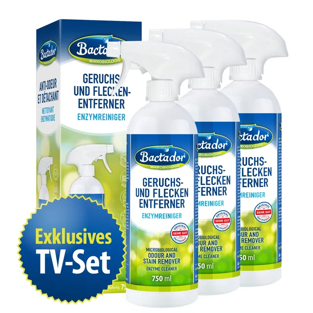Bactador Geruchs- und Fleckenentferner Enzymreiniger 3er Pack