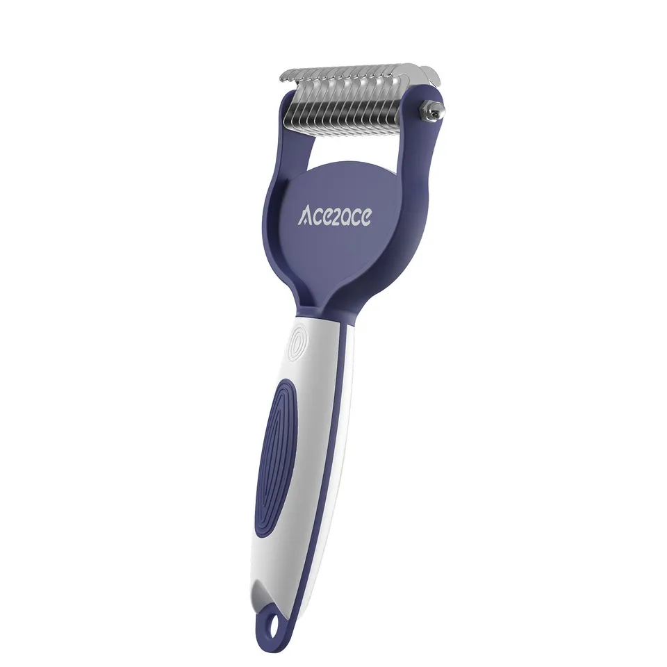ACE2ACE Unterwolle Rechen Hunde 7+15 Zinken Edelstahl