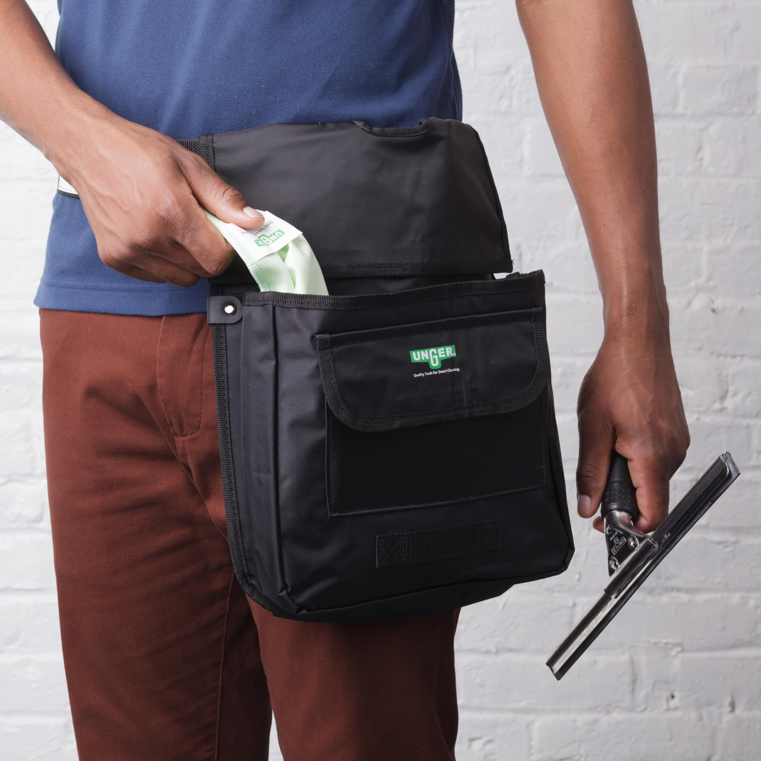 Unger ErgoTec Tüchertasche 3 Fächer mit Gürtelschlaufe