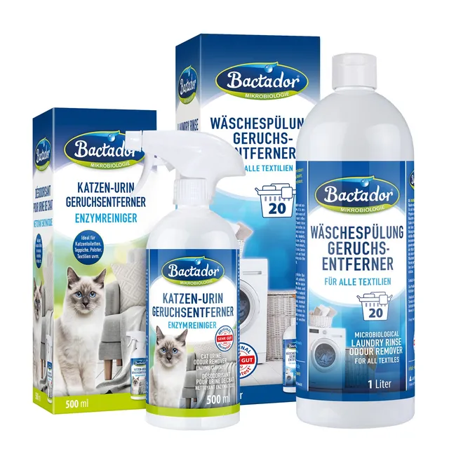 Bactador Frische-Set Katzenhaushalt Geruchsentferner Set 2-teilig