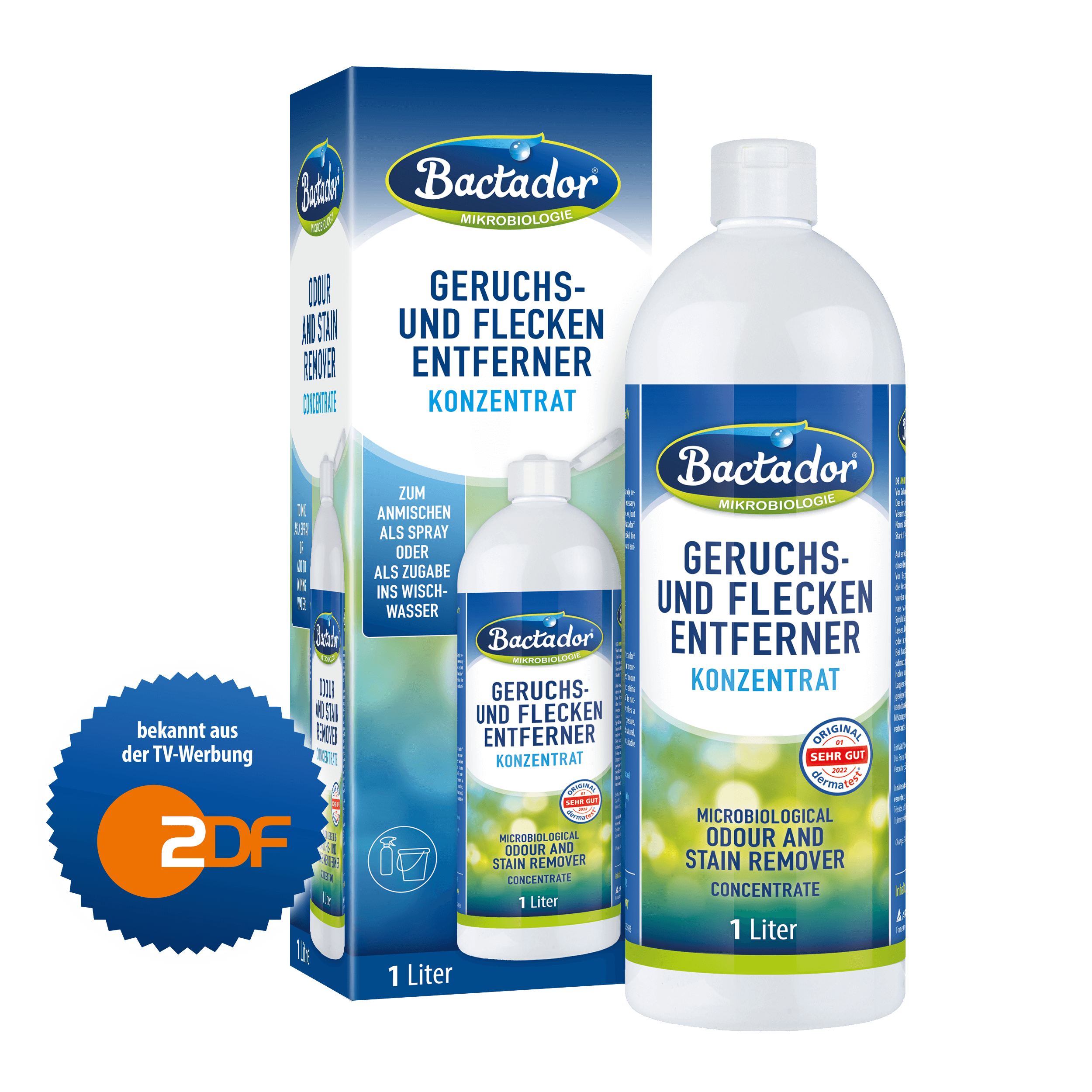 Bactador Geruchs- und Fleckenentferner Konzentrat 1 Liter mikrobiologisch