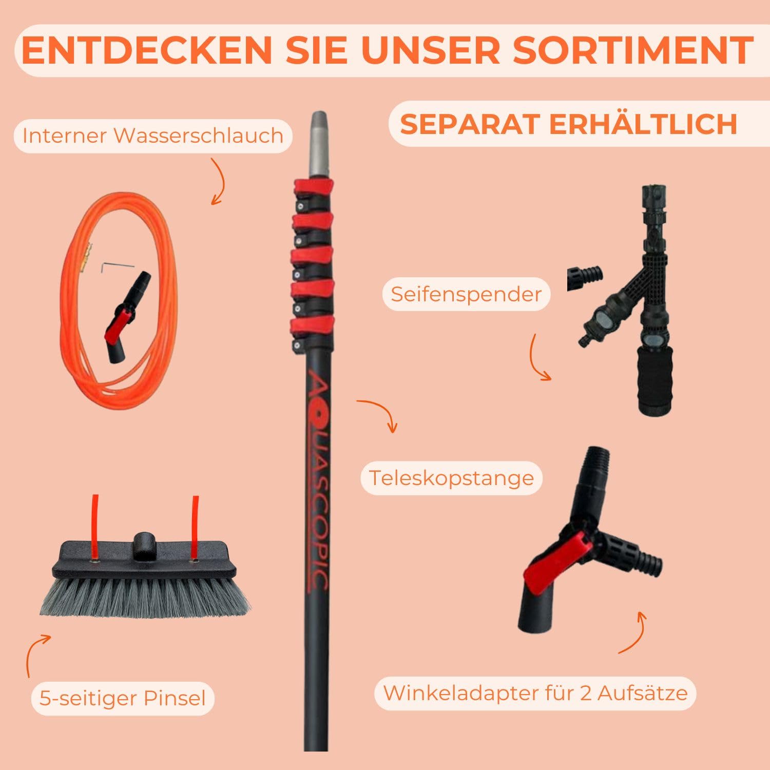 Aquascopic Innenschlauch Teleskopstange 11 m Gardena